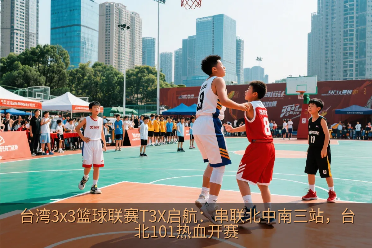 台湾3x3篮球联赛户外球场与观众活动现场